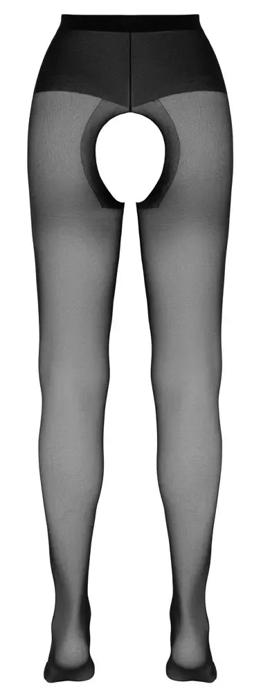 Cottelli Legwear atviro klyno pėdkelnės, juodos, 1 dydis, lanksti aprėptis