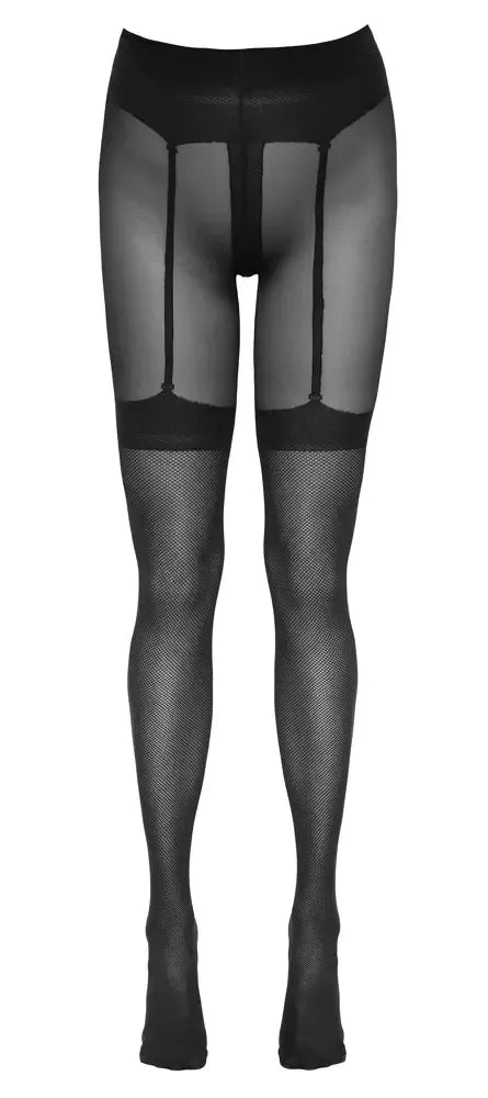Cottelli Legwear tinklelio pėdkelnės be klynelio su integruotais dirželiais, 30 den