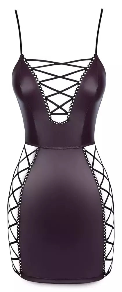 Cottelli Party mini suknelė XL, violetinė, matinė, su reguliuojamais raiščiais