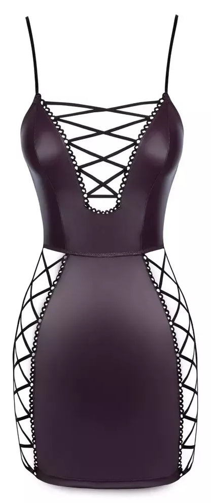 Cottelli Party mini suknelė XL, violetinė, matinė, su reguliuojamais raiščiais
