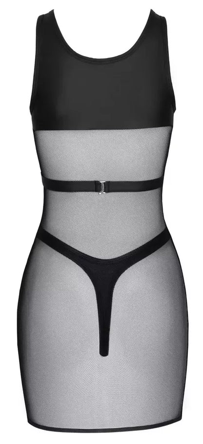 Cottelli PARTY mini suknelės ir matinio diržo su dirželiu rinkinys, XL, juodas