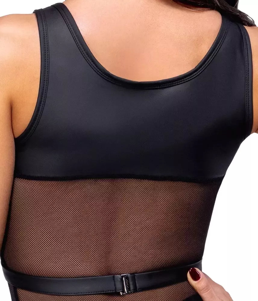 Cottelli PARTY mini suknelės ir matinio diržo su dirželiu rinkinys, XL, juodas