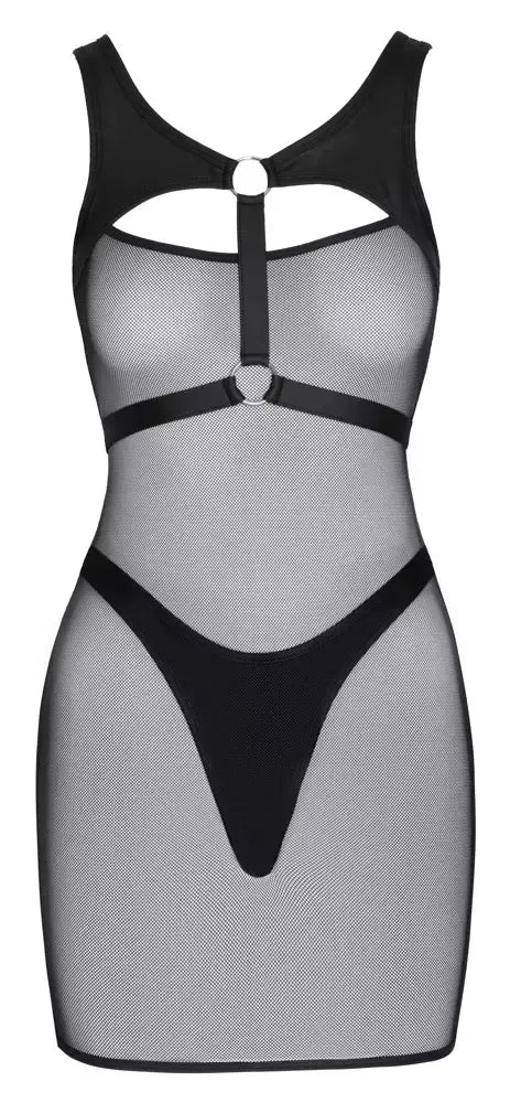 Cottelli PARTY mini suknelės ir matinio diržo su dirželiu rinkinys, XL, juodas