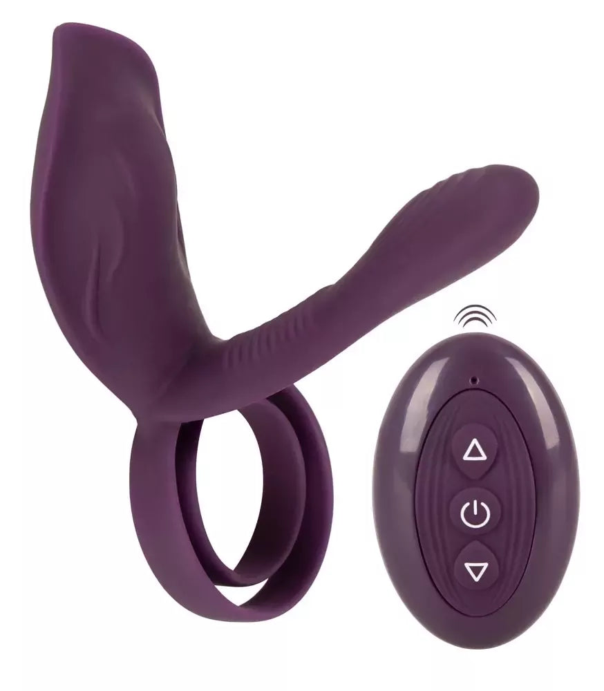 Couples Choice RC intymus vibracinis žiedas su nuotolinio valdymo pulteliu, juodas, įkraunamas