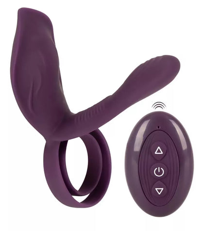 Couples Choice RC intymus vibracinis žiedas su nuotolinio valdymo pulteliu, juodas, įkraunamas