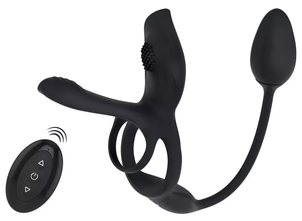 Couples Choice RC Multi Function Silicone Intimate System Black 34,8 cm