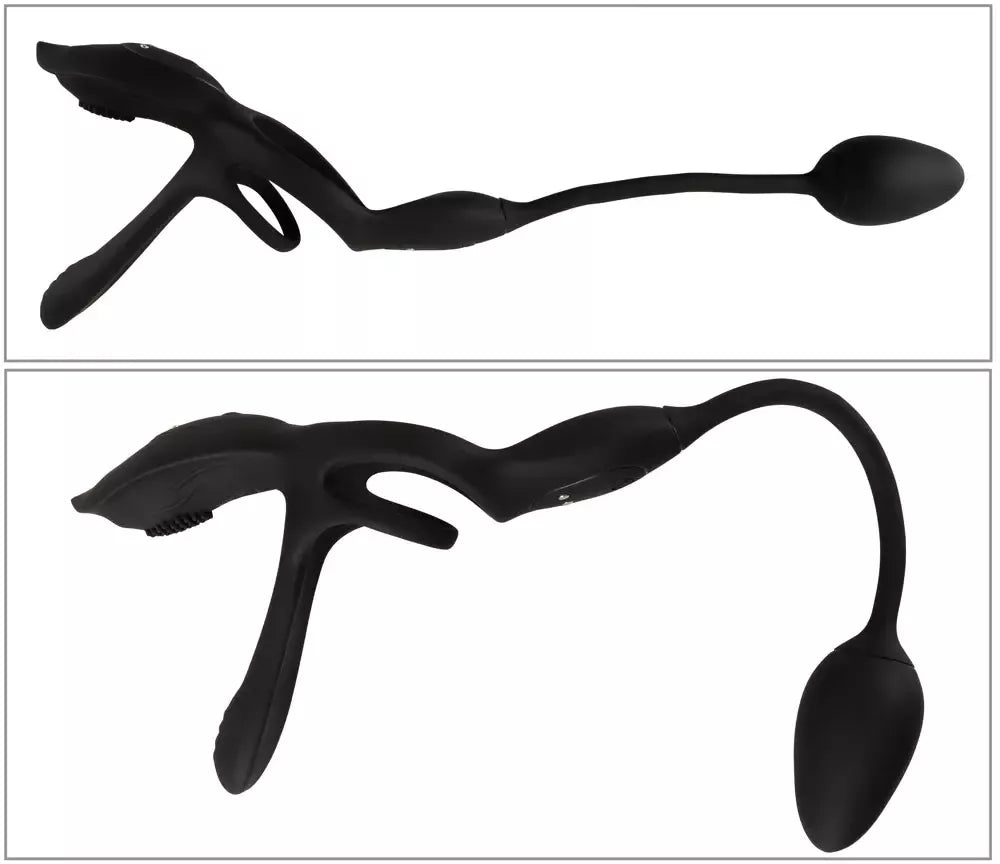 Couples Choice RC Multi Function Silicone Intimate System Black 34,8 cm