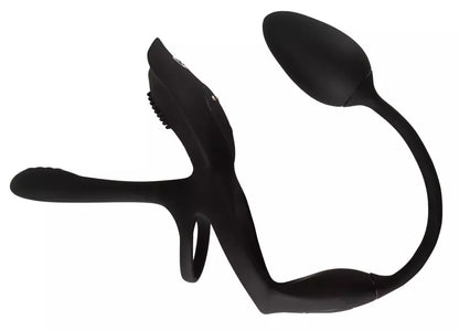 Couples Choice RC Multi Function Silicone Intimate System Black 34,8 cm