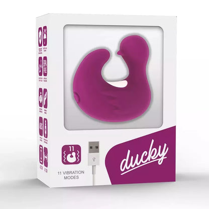 Coverme DUCKYMANIA įkraunamas silikoninis masažo antpirštis, violetinis