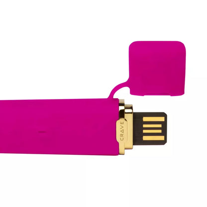 Crave Flex Pink – lankstus USB įkraunamas vibruojantis prietaisas, silikoninis