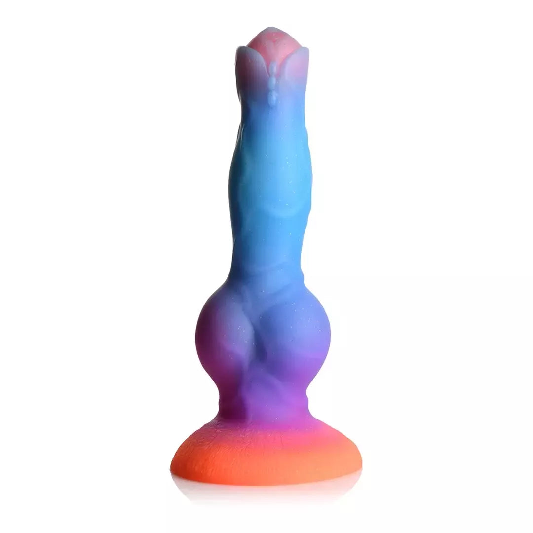 Creature Cocks silikoninis Space modelis, tamsoje švytintis fantazijų žaislas, L dydis
