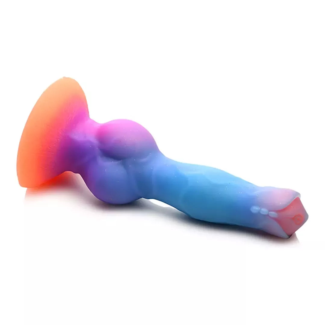 Creature Cocks silikoninis Space modelis, tamsoje švytintis fantazijų žaislas, L dydis