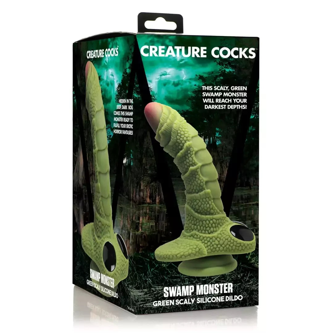 Creature Cocks Swamp Monster silikoninis fantastinis modelis, juodas, 22 cm
