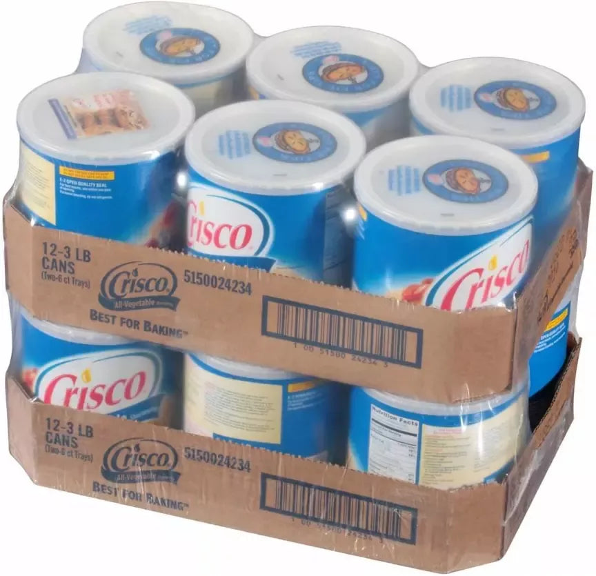 Crisco All-Vegetable Shortening, 12 pakuočių po 1360g, daugiafunkcė formulė