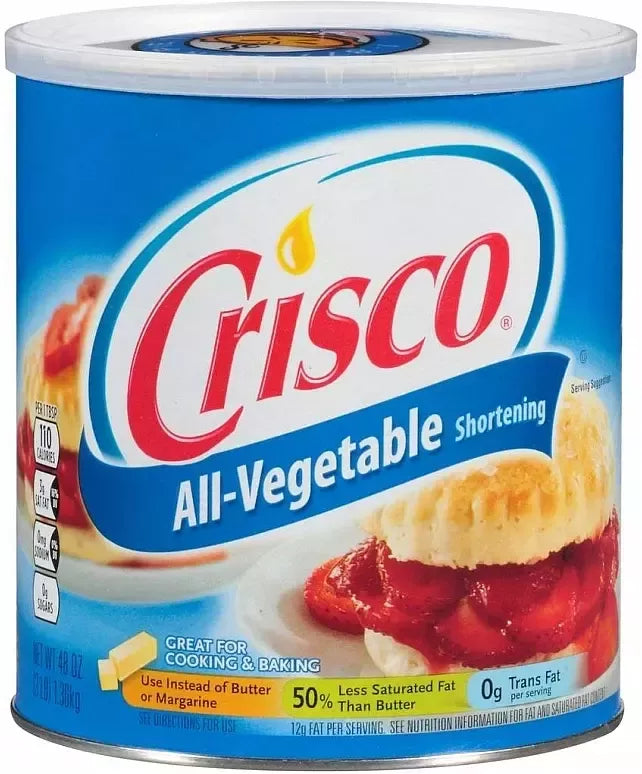 Crisco All-Vegetable Shortening, 12 pakuočių po 1360g, daugiafunkcė formulė