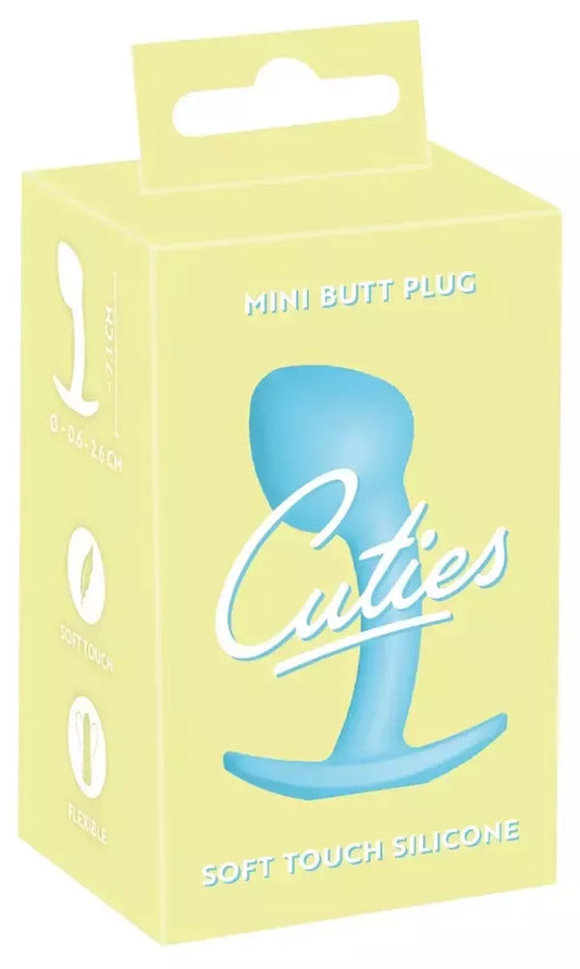 Cuties Blue analinis kamštis Mini silikoninis 7,1 cm lankstus Silk Touch