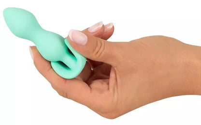 Cuties Green silikoninis mini kaištis – kompaktiškas, lankstus, su „Silk Touch“ paviršiumi