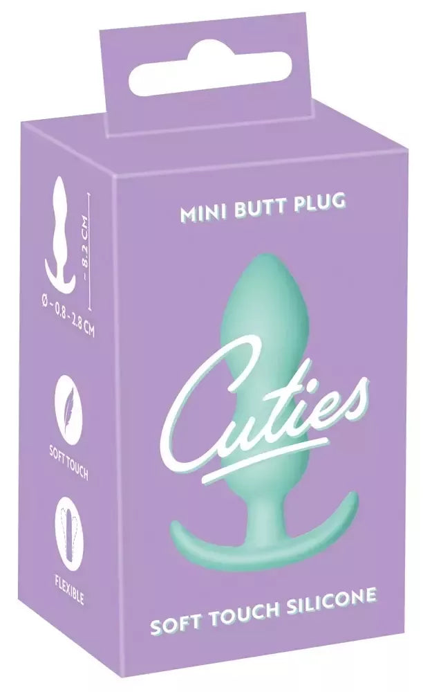 Cuties Green silikoninis mini kaištis – kompaktiškas, lankstus, su „Silk Touch“ paviršiumi