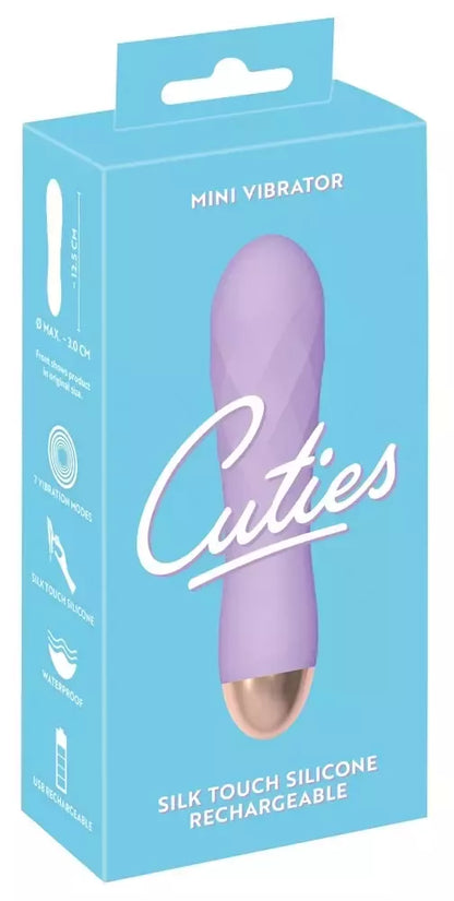 Cuties Mini Vibrator Purple 2nd Gen – kompaktiškas, 7 režimai, atsparus vandeniui