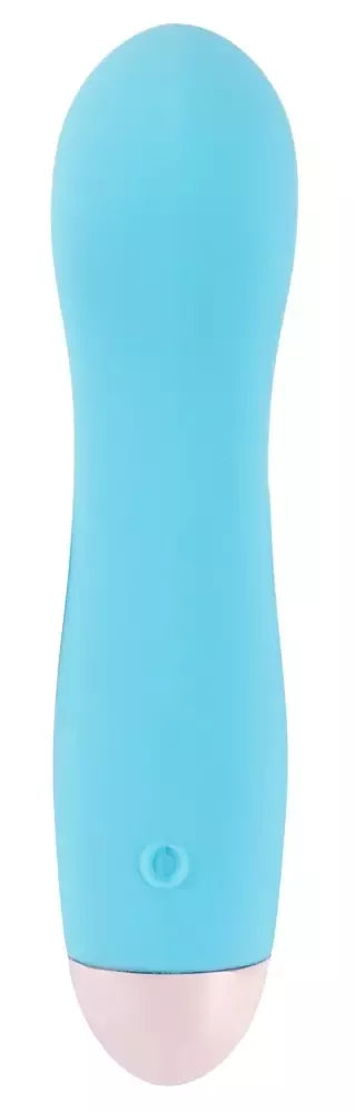 Cuties Mini vibruojantis prietaisas, mėlynas, 7 režimai, įkraunamas per USB, vandeniui atsparus, 12,9 cm