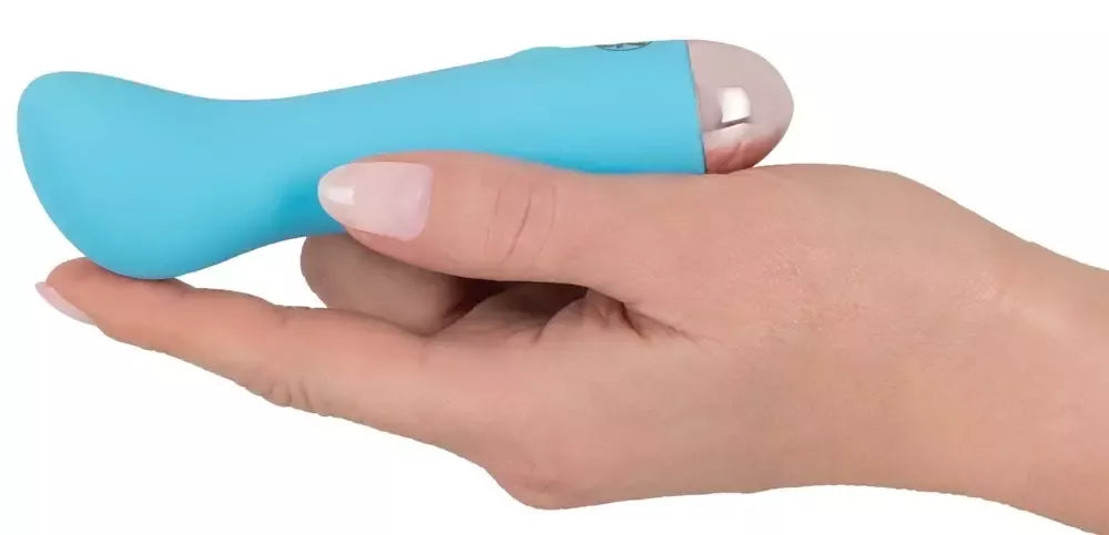 Cuties Mini vibruojantis prietaisas, mėlynas, 7 režimai, įkraunamas per USB, vandeniui atsparus, 12,9 cm