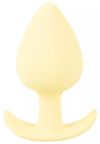 Cuties Yellow Mini Plug – kompaktiškas silikoninis modelis pradedantiesiems