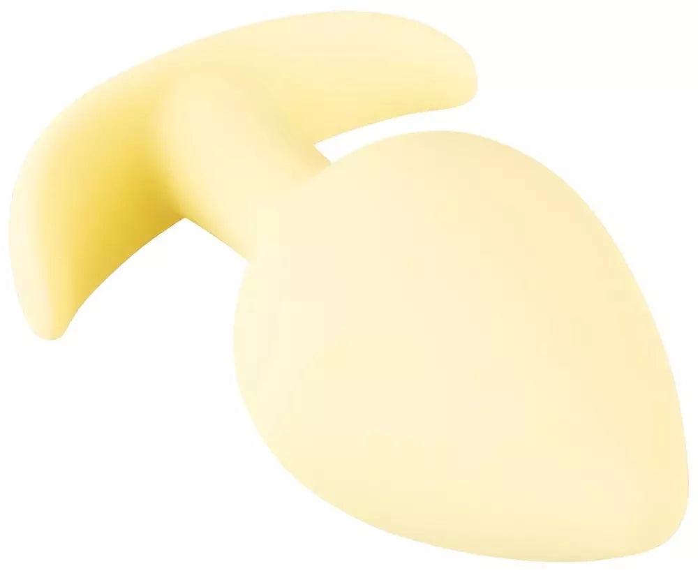 Cuties Yellow Mini Plug – kompaktiškas silikoninis modelis pradedantiesiems