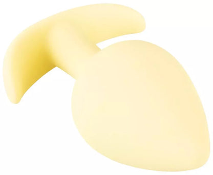 Cuties Yellow Mini Plug – kompaktiškas silikoninis modelis pradedantiesiems