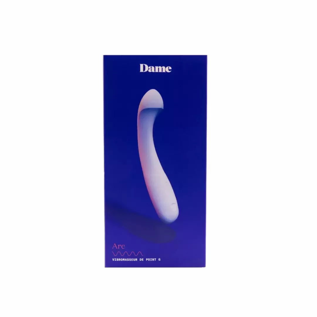 Dame Arc intymus masažuoklis, Ice Blue, silikoninis, atsparus vandeniui, USB