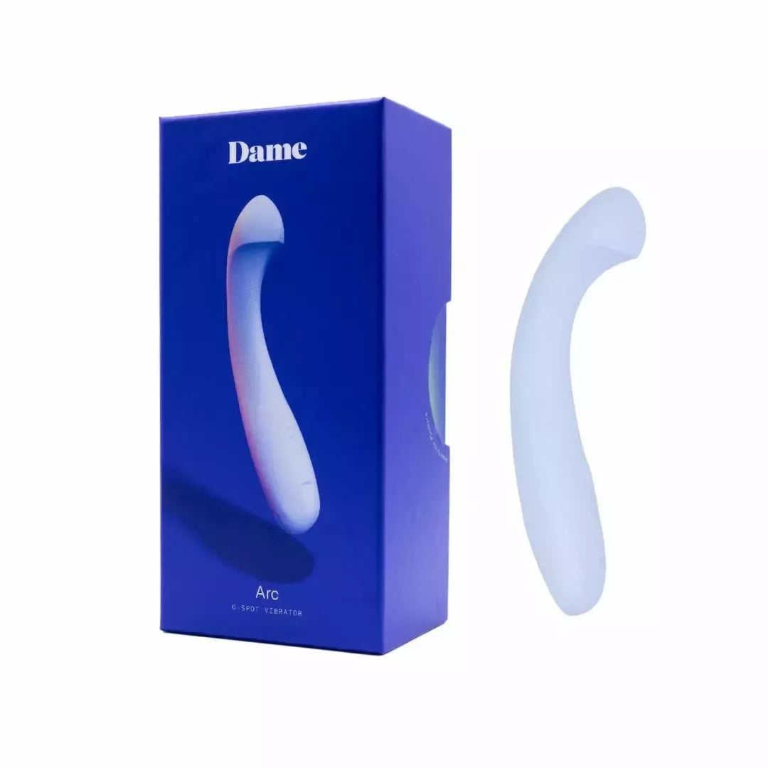 Dame Arc intymus masažuoklis, Ice Blue, silikoninis, atsparus vandeniui, USB