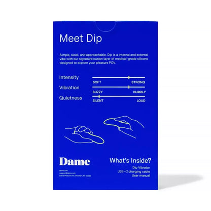 Dame Dip 2.0 daugiafunkcis intymus prietaisas, rožinis, USB-C, aukštesnio dizaino