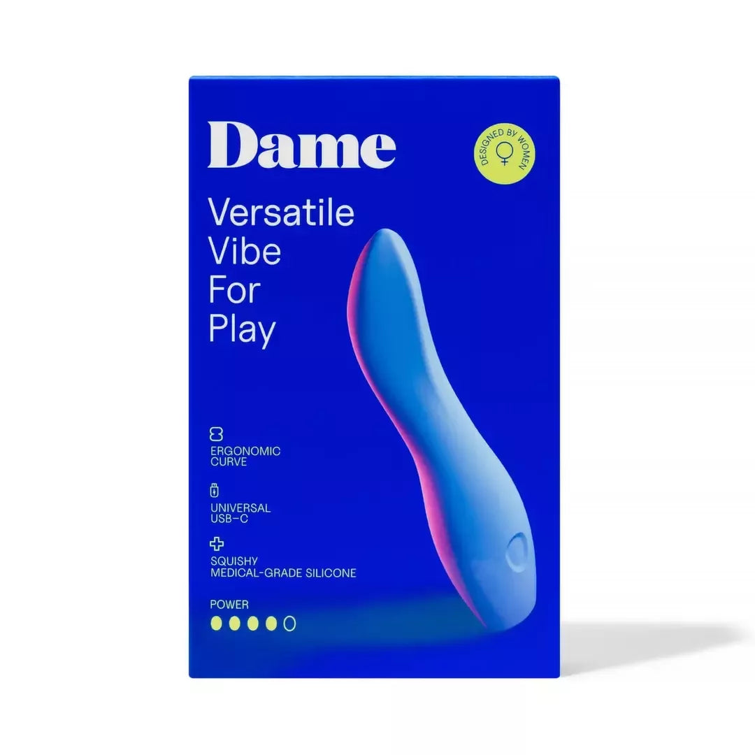 Dame Dip 2.0 universalusis intymus masažuoklis, Periwinkle, USB-C, aukštas dizainas