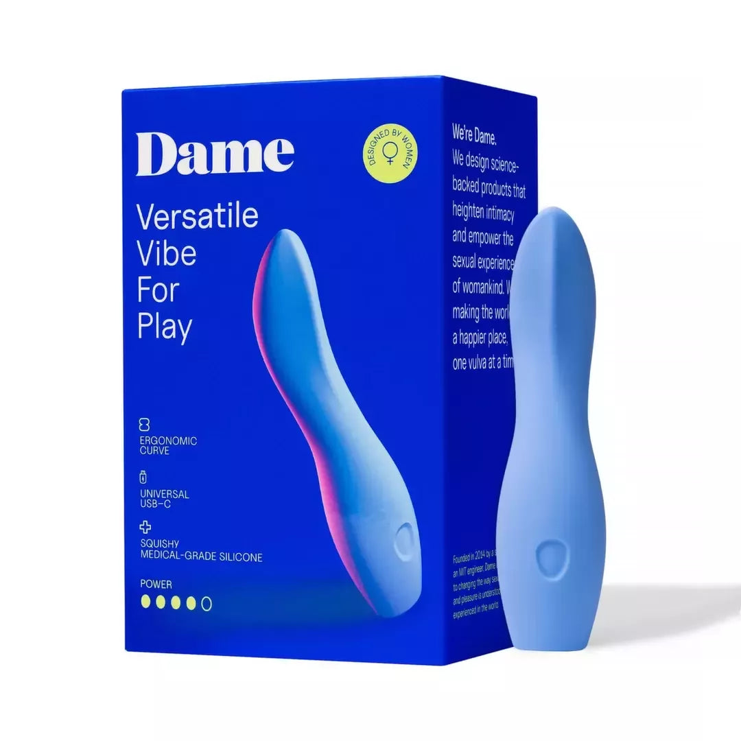Dame Dip 2.0 universalusis intymus masažuoklis, Periwinkle, USB-C, aukštas dizainas