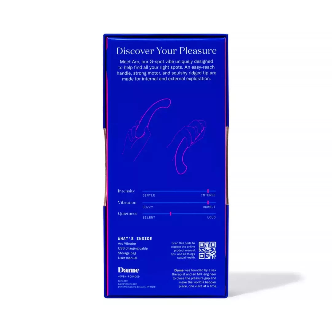 Dame Products Arc Berry – lenktas silikoninis stimuliatorius, įkraunamas