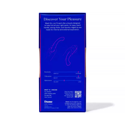 Dame Products Arc Berry – lenktas silikoninis stimuliatorius, įkraunamas