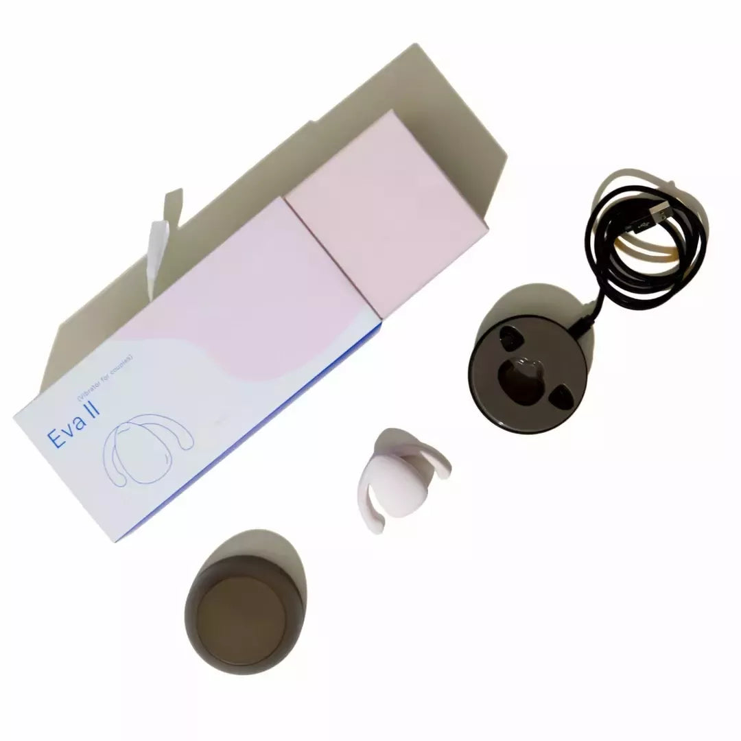 Dame Products Eva II intymus laisvų rankų prietaisas, baltas, silikoninis, USB