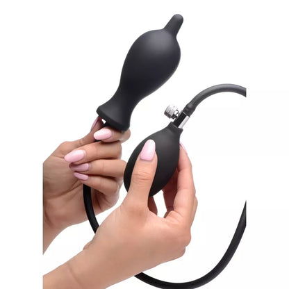 Dark Inflator silikoninis reguliuojamo slėgio išangės kamštis 4.5" juodas