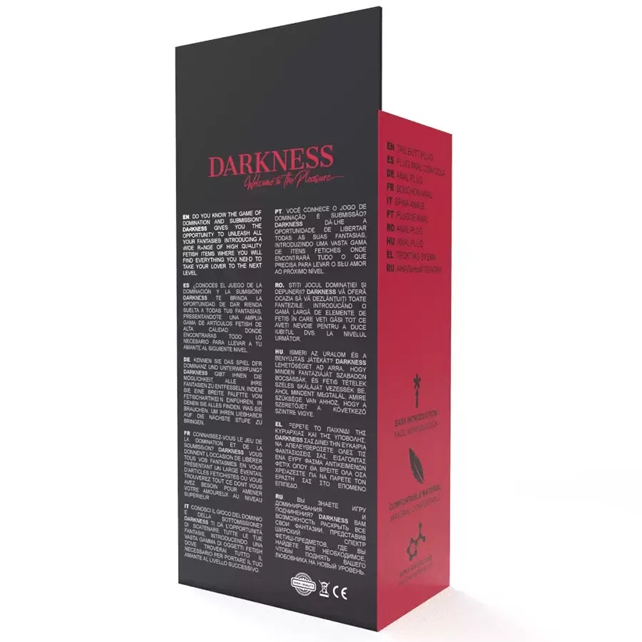 Darkness silikoninis intymus kamštelis 28 cm, juodas – lankstus ir higieniškas modelis