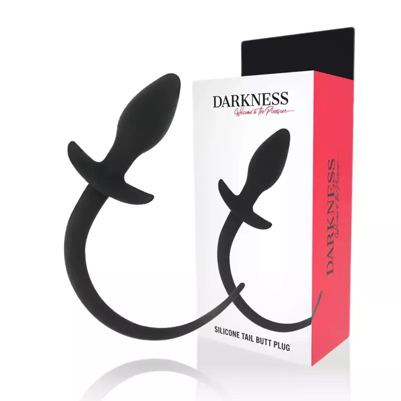 Darkness silikoninis intymus kamštelis 28 cm, juodas – lankstus ir higieniškas modelis