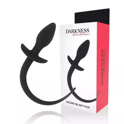 Darkness silikoninis intymus kamštelis 28 cm, juodas – lankstus ir higieniškas modelis