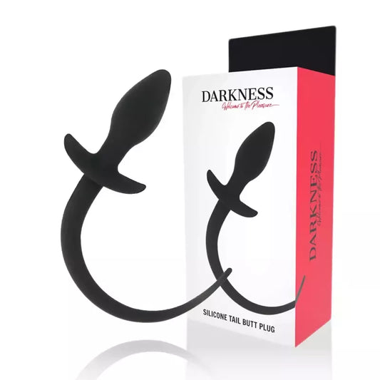 Darkness silikoninis intymus kamštelis 28 cm, juodas – lankstus ir higieniškas modelis