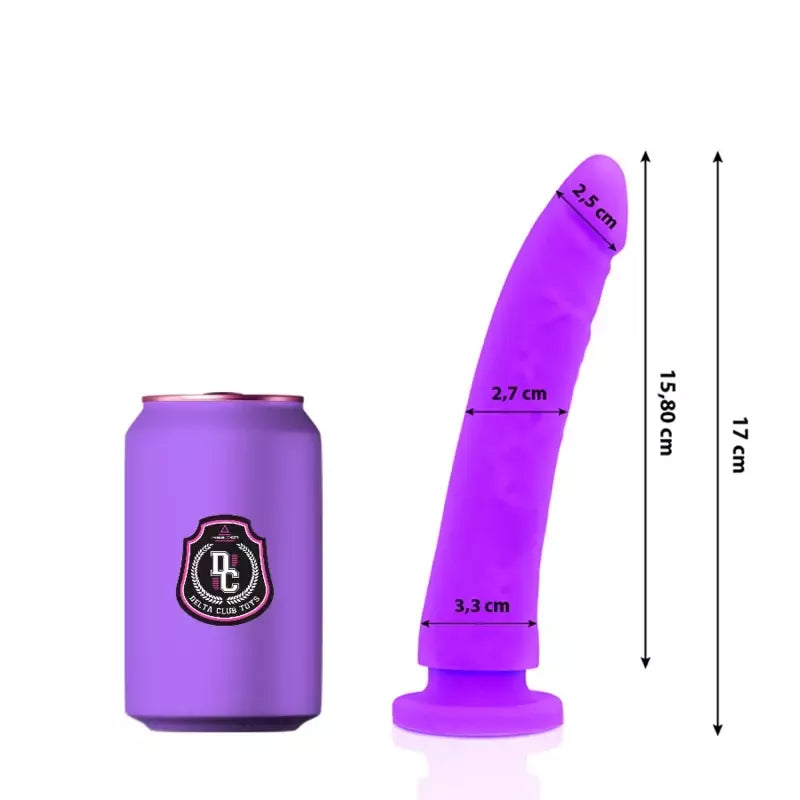 DeltaClub Lilac Intimate silikoninis modelis 17 cm x 3 cm, hipoalergiškas