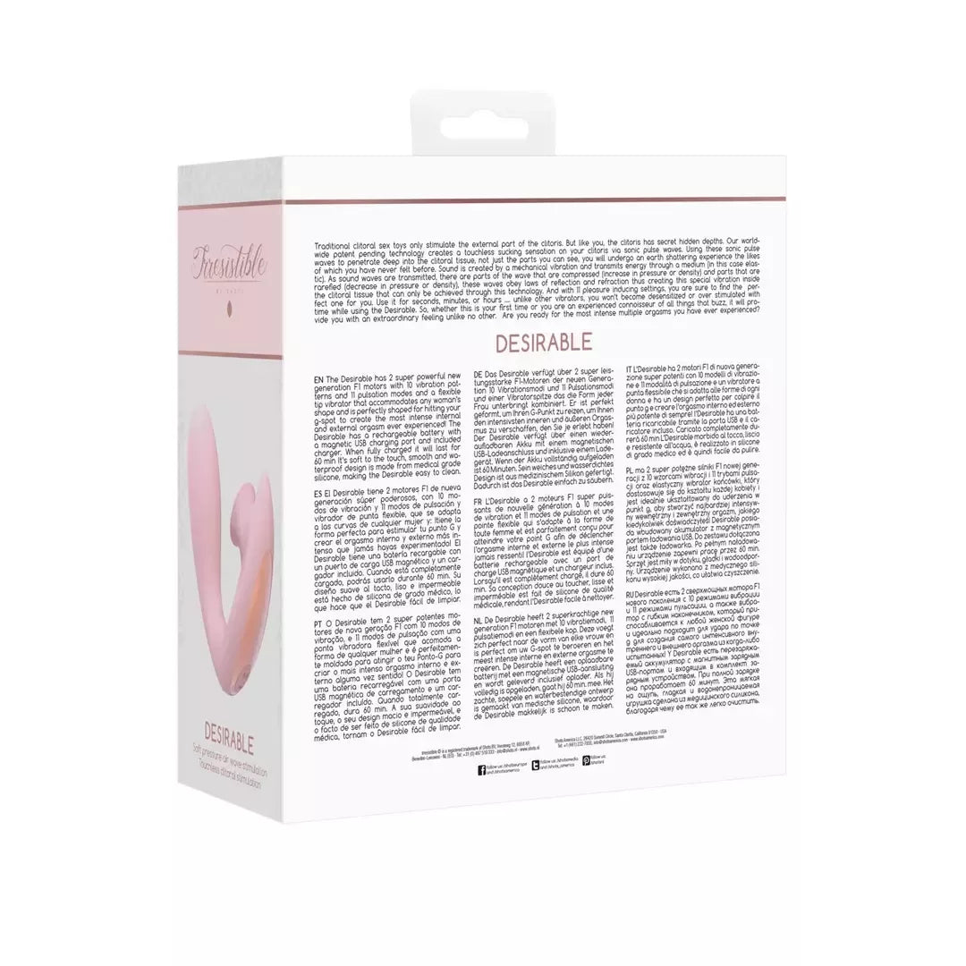 Desirable Bendable Air Pulse Vibrator - lankstus silikoninis vibratorius, įkraunamas per USB