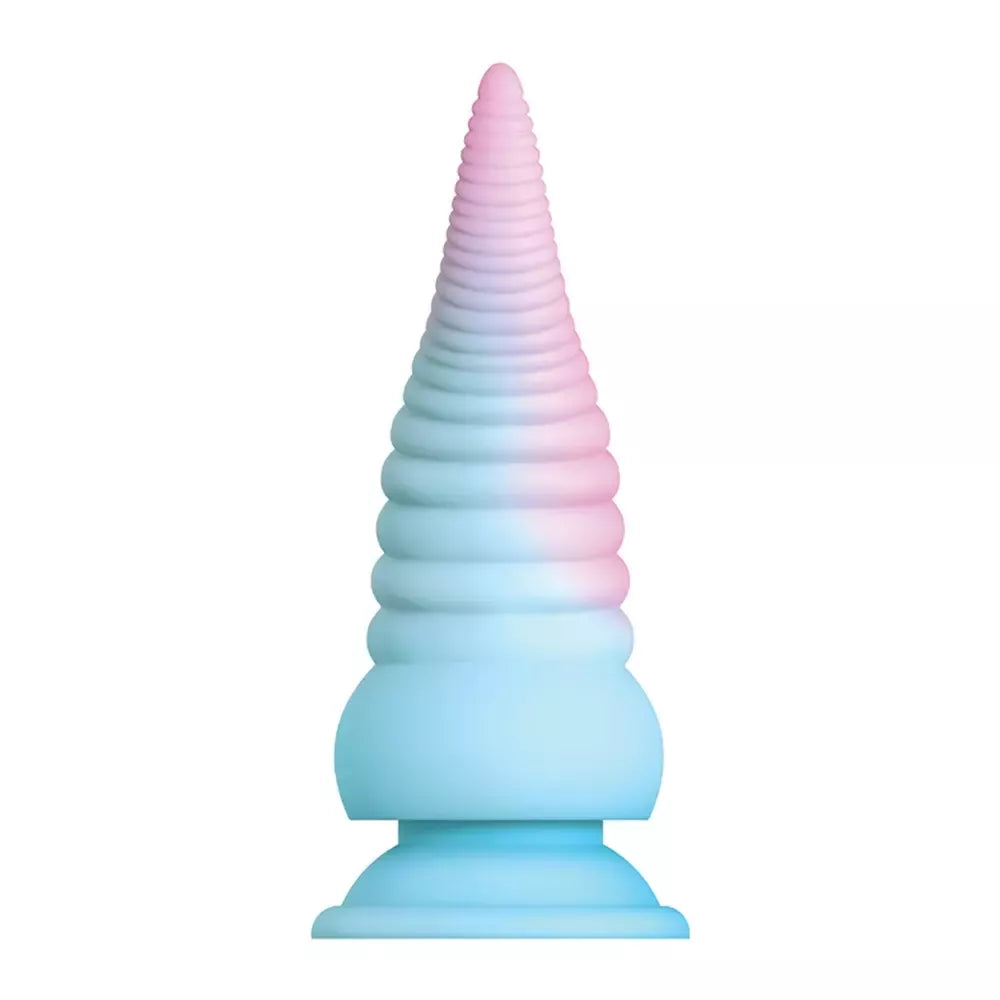 Dildo Nobu Tiki Multi Fantasy iš silikono su siurbtuku, 10 režimų