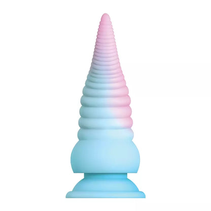Dildo Nobu Tiki Multi Fantasy iš silikono su siurbtuku, 10 režimų