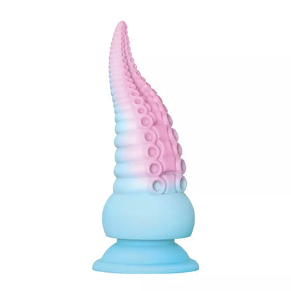 Dildo Nobu Tiki Multi Fantasy iš silikono su siurbtuku, 10 režimų