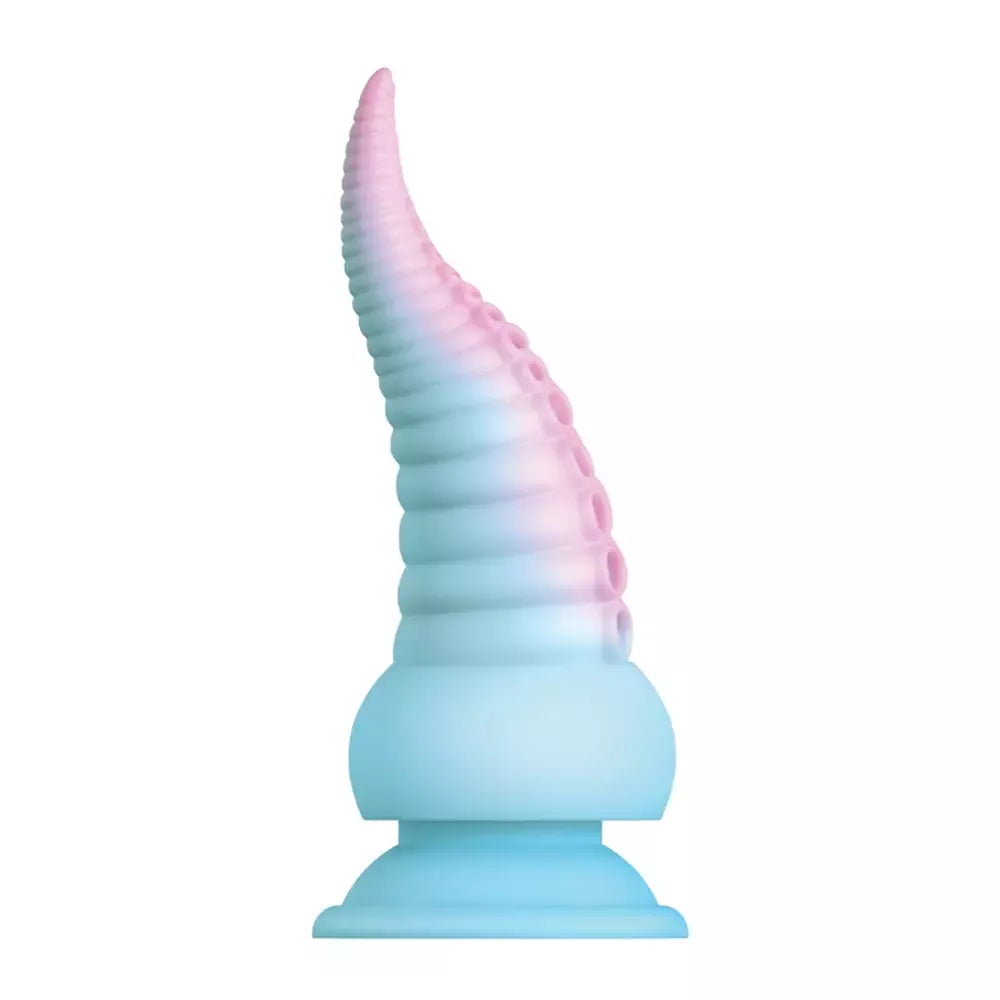 Dildo Nobu Tiki Multi Fantasy iš silikono su siurbtuku, 10 režimų
