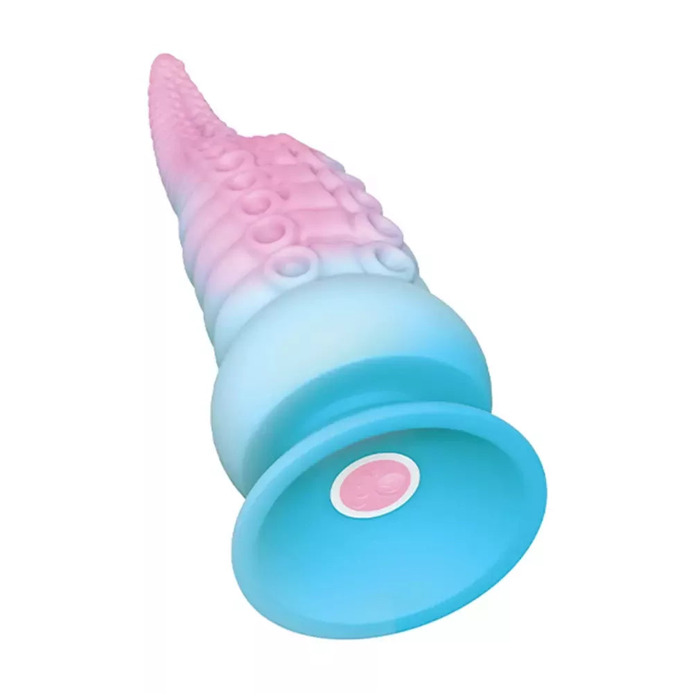 Dildo Nobu Tiki Multi Fantasy iš silikono su siurbtuku, 10 režimų