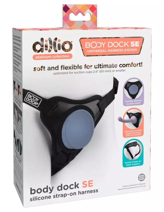 Dillio Platinum Body Dock SE reguliuojama diržų sistema, juoda
