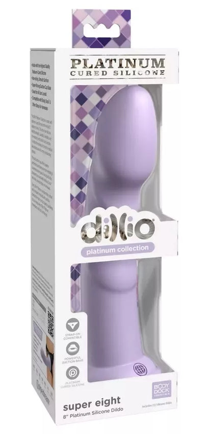 Dillio Platinum Super Eight 21 cm silikoninis intymus prietaisas, violetinis